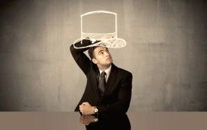 Businessman thinking